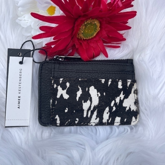 NWT Aimee Kestenberg Alia Slim Calf Hair ID Key Card Wallet - Picture 1 of 5